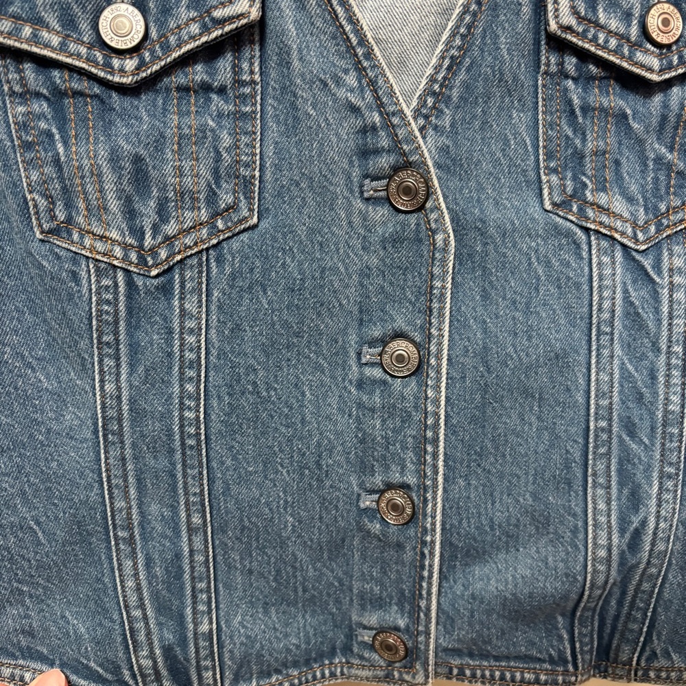 Abercrombie & Fitch Denim Vest Top Size Small - Picture 4 of 6
